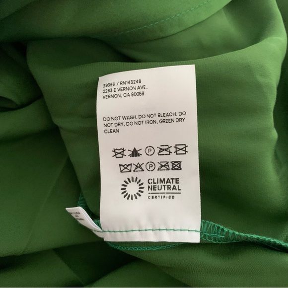 NWT Reformation Hedi Silk Dress in Palm Green - Picture 12 of 12